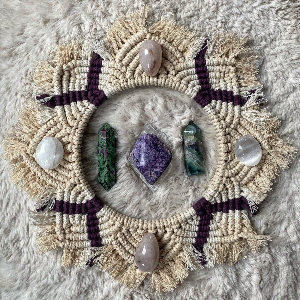 Handmade Macrame Wall Hanging Art Centerpiece